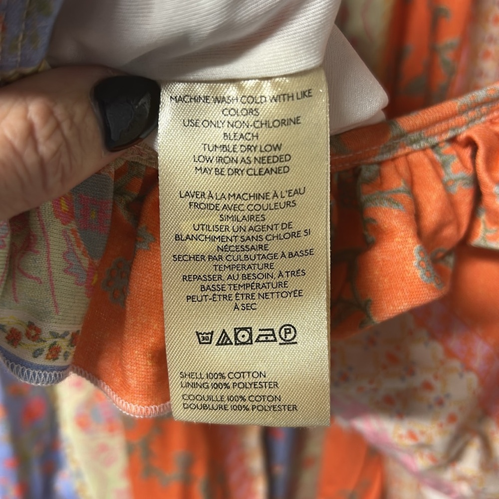 NWT Free People Multi Print As It Was Skirt Set Size Large, L - Picture 13 of 13